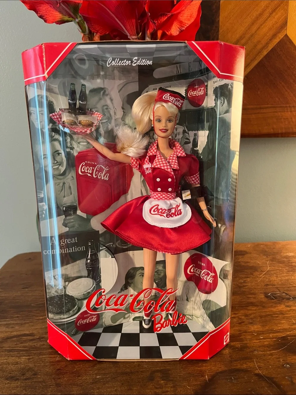 Coca Cola Red Diner Server Barbie Collector Edition